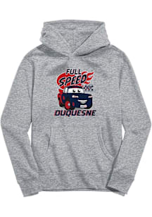 Vive La Fete Duquesne Dukes Toddler Grey Full Speed Long Sleeve Hooded Sweatshirt