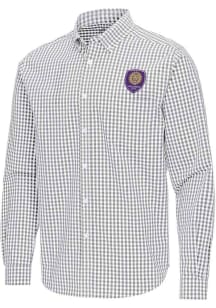 Antigua Orlando City SC Mens Ash Ellis Long Sleeve Dress Shirt