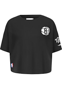 Pro Standard Brooklyn Nets Toddler Girls Black Classic Essentials Short Sleeve T-Shirt