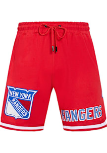 Pro Standard New York Rangers Mens Red Classic Chenille Shorts
