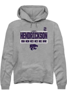 Lily Hendrickson Rally Mens Graphite K-State Wildcats NIL Stacked Box Player Hood