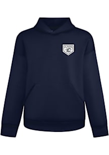 Levelwear Calgary Flames Mens Navy Blue Luxe Signature Hoodie Paragon Fashion Hood