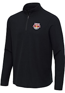 Antigua New York Red Bulls Mens Black Sync Long Sleeve Qtr Zip Pullover
