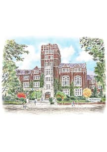 Ann Arbor Michigan Union Illustration Postcard