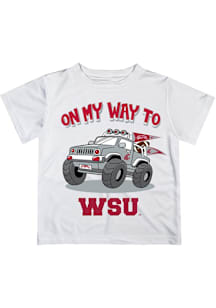 Vive La Fete Washington State Cougars Toddler White On My Way Short Sleeve T-Shirt