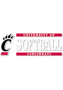 Cincinnati Bearcats 6x2 Softball Auto Decal - Red