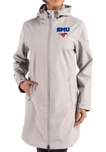 Cutter and Buck SMU Mustangs Womens Grey Camano Light Weight Jacket