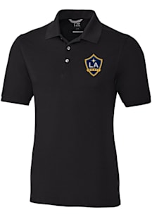 Cutter and Buck LA Galaxy Mens Black Advantage Short Sleeve Polo