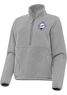 Antigua Los Angeles Dodgers Womens Ash Back to Back World Series Champions Figure Qtr Zip