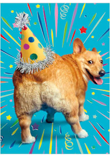 Local Gear CORGI BUTT BIRTHDAY HAT Card - White