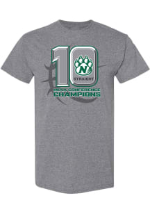 Northwest Missouri State Bearcats Grey 2023 10 Straight MIAA Champions Short Sleeve T Shirt