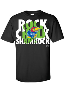 Kansas Jayhawks Black Shamrock Short Sleeve T Shirt