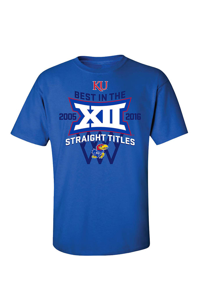 Kansas Jayhawks Blue Best in the Big 12 Short Sleeve T Shirt