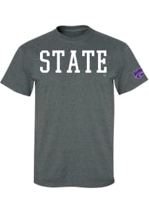 K-State Wildcats Charcoal State Short Sleeve T Shirt