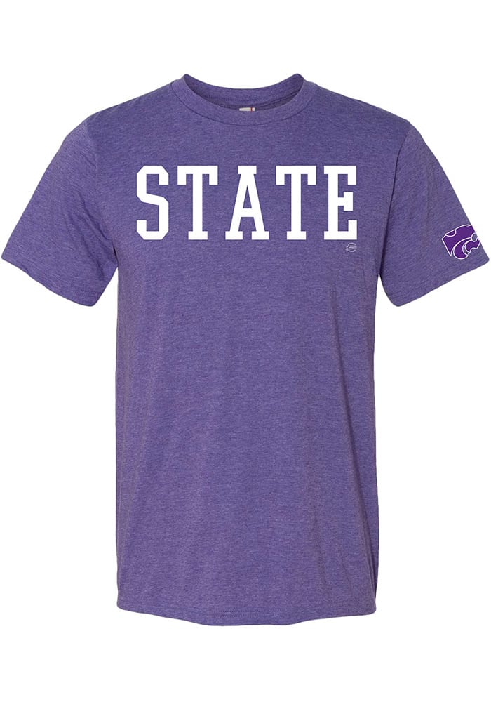 K-State Wildcats Purple State Mark Short Sleeve T Shirt