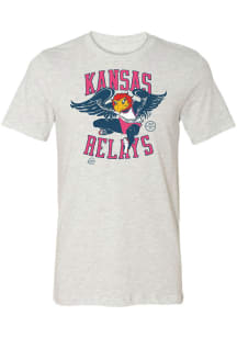 Kansas Jayhawks Ash Kanas Relays Bird Poster Short Sleeve Fashion T Shirt