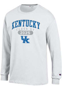 Champion Kentucky Wildcats White Class of 2025 Pill Jersey Long Sleeve T Shirt