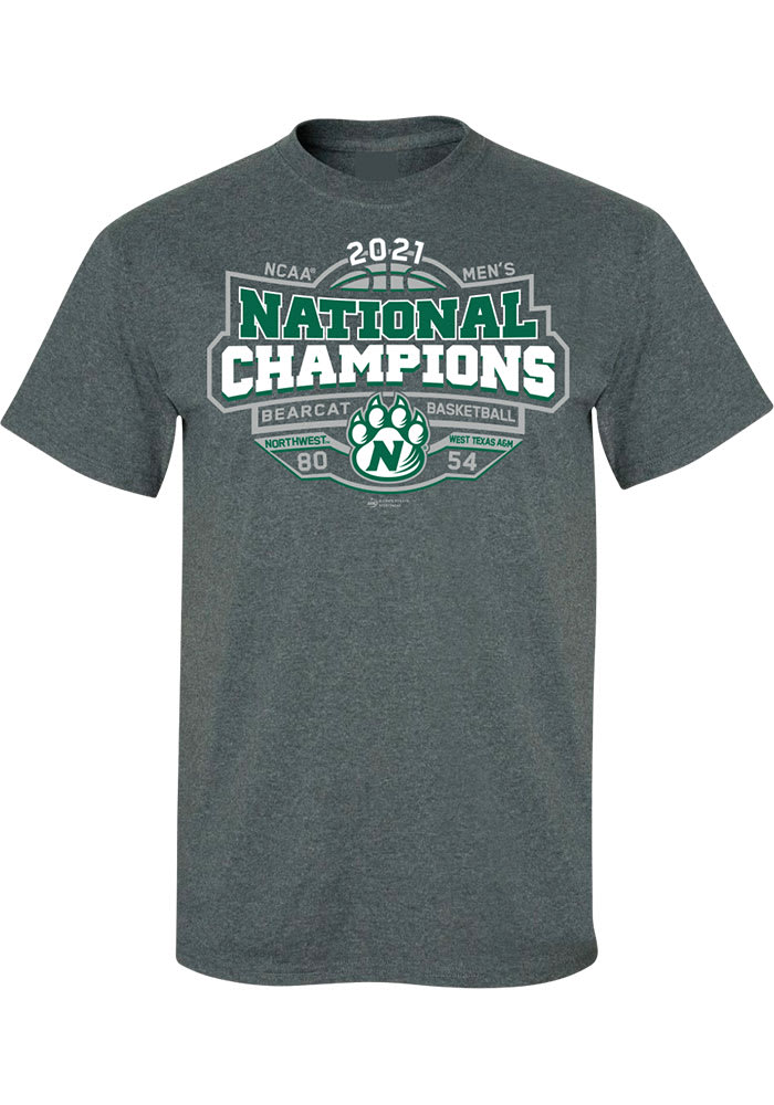 Northwest Missouri State Bearcats Charcoal 2021 National Champions Short Sleeve T Shirt