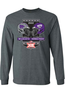K-State Wildcats Charcoal 2022 Big 12 Football Championship Bound Long Sleeve T Shirt
