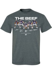 K-State Wildcats Charcoal Football Beef Is Back Short Sleeve Player T Shirt