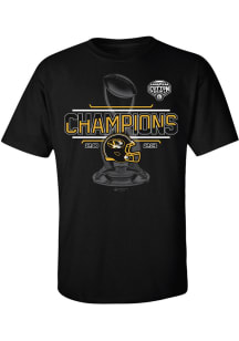 Missouri Tigers Black 2023 Cotton Bowl Champions Locker Room Short Sleeve T Shirt