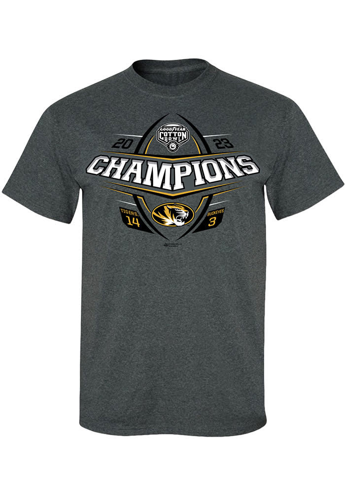 Missouri Tigers CHARCOAL 2023 Cotton Bowl Champions Score Short