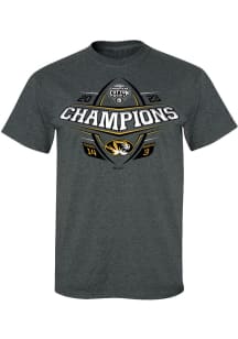 Missouri Tigers Charcoal 2023 Cotton Bowl Champions Score Short Sleeve T Shirt