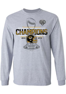 Missouri Tigers Grey 2023 Cotton Bowl Champions Score Long Sleeve T Shirt