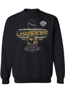Missouri Tigers Mens Black 2023 Cotton Bowl Champions Locker Room Long Sleeve Crew Sweatshirt