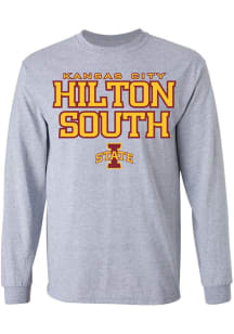 Iowa State Cyclones Grey Hilton South Basketball Stadium Long Sleeve T Shirt