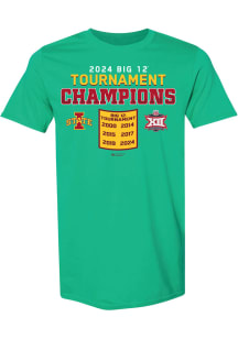 Iowa State Cyclones Kelly Green 2024 Big 12 Tournament Champions Short Sleeve Fashion T Shirt