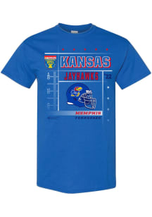 Kansas Jayhawks Blue 2022 Liberty Bowl Bound Short Sleeve T Shirt