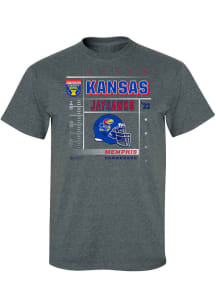Kansas Jayhawks Charcoal 2022 Liberty Bowl Bound Short Sleeve T Shirt