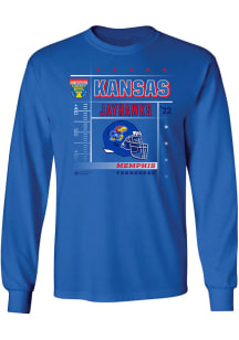 Kansas Jayhawks Blue 2022 Liberty Bowl Bound Long Sleeve T Shirt