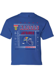 Kansas Jayhawks Youth Blue 2022 Liberty Bowl Bound Short Sleeve T-Shirt