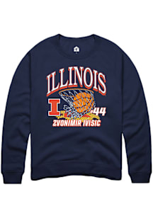 Zvonimir Ivisic Illinois Fighting Illini Mens Navy Blue NIL Name Number Net Player Crew