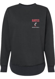 Jillian Hayes Rally Womens Black Cincinnati Bearcats NIL Embroidered Crew Sweatshirt