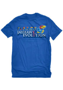 Kansas Jayhawks Blue Evolution Short Sleeve T Shirt