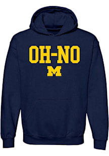 Michigan Wolverines Mens Navy Blue OH-NO Long Sleeve Hoodie