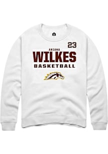 Ariana Wilkes Western Michigan Broncos Mens White NIL Stacked Box Player Crew
