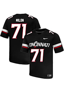 Judea Milon Nike Mens Black Cincinnati Bearcats NIL Name And Number Football Jersey