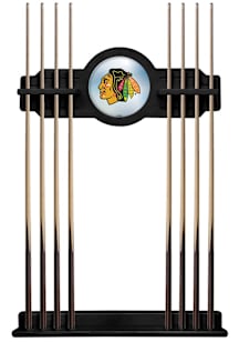 Chicago Blackhawks Solid Wood Cue Rack Pool Table