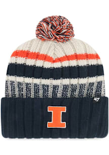 47 Illinois Fighting Illini Natural Long Range Cuff Mens Knit Hat