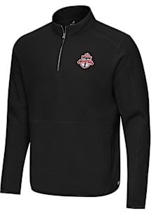 Antigua Toronto FC Mens Black Step Up Long Sleeve Qtr Zip Pullover