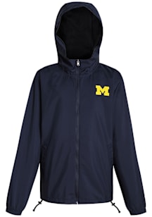 Youth Navy Blue Michigan Wolverines Primary Logo Light Weight Jacket