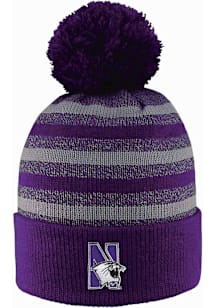 LogoFit Northwestern Wildcats Dark Grey Doc Marled Mens Knit Hat