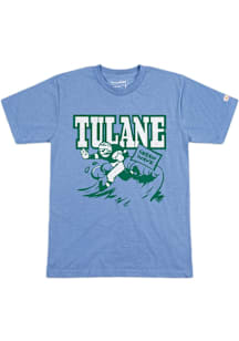 Homefield Tulane Green Wave Blue Football Retro Green Wave Short Sleeve Fashion T Shirt