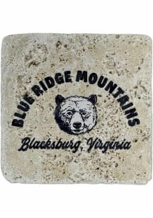 Virginia Blue Ridge Mountains Bear Coaster - White