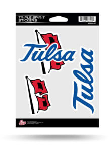 Blue Tulsa Golden Hurricane Triple Spirit Decal