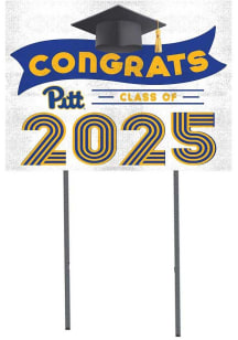 White Pitt Panthers 18x24 Yard Sign with Stakes Class of 2025 Yard Sign